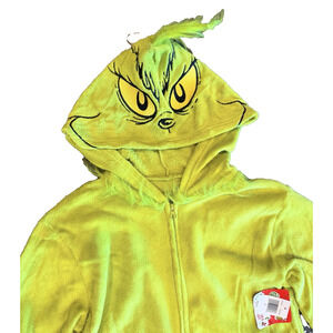 New The Grinch Dr. Seuss Adult XS Unisex One Piece Christmas Pajamas New